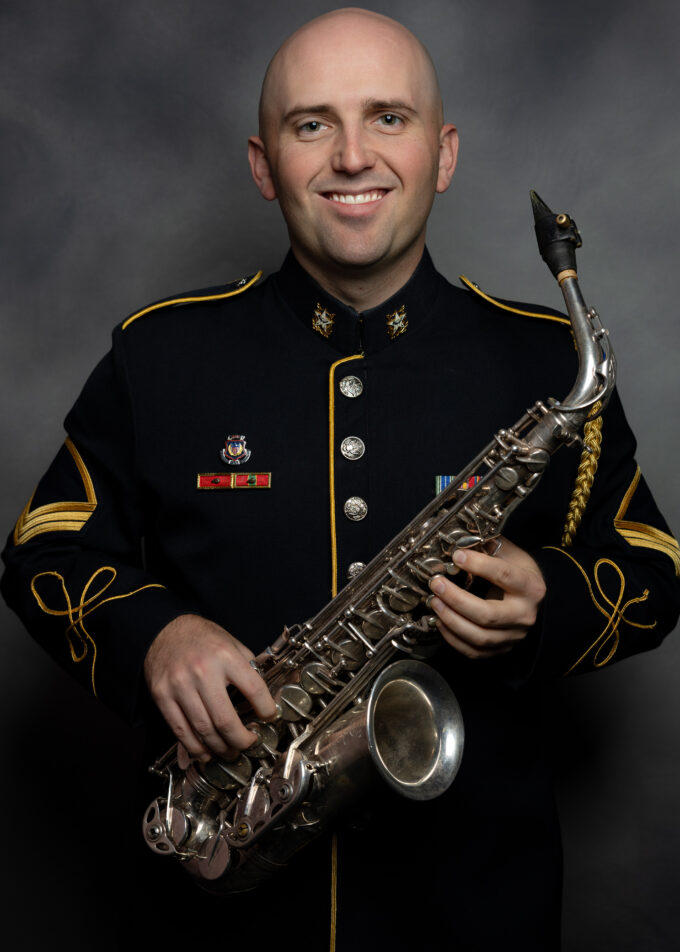 SSG Chance Stine, saxophone
